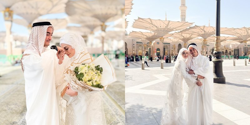 Momen Bahagia Pernikahan Zumi Zola dan Putri Zulhas di Masjid Nabawi