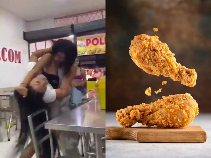 Pertikaian Sengit: Dua Wanita Berebut Paha Ayam Goreng